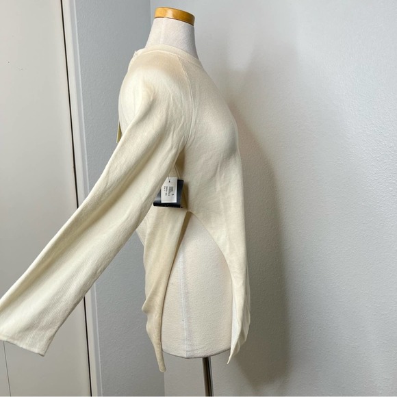 NWT Studio Nicholson Tozal Side Slit Sweater Top Ivory Small - Picture 10 of 10